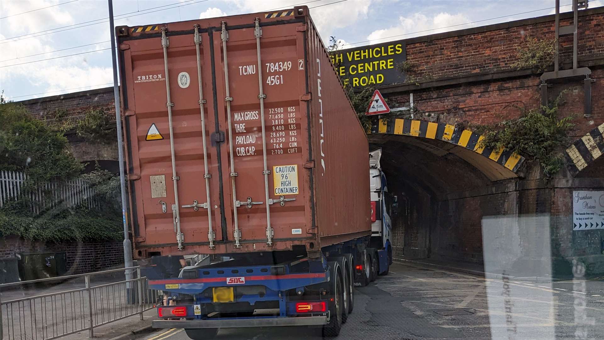 Harlaxton Road railway bridge in Grantham is in the top 10 most hit in Britain. Photo: Network Rail
