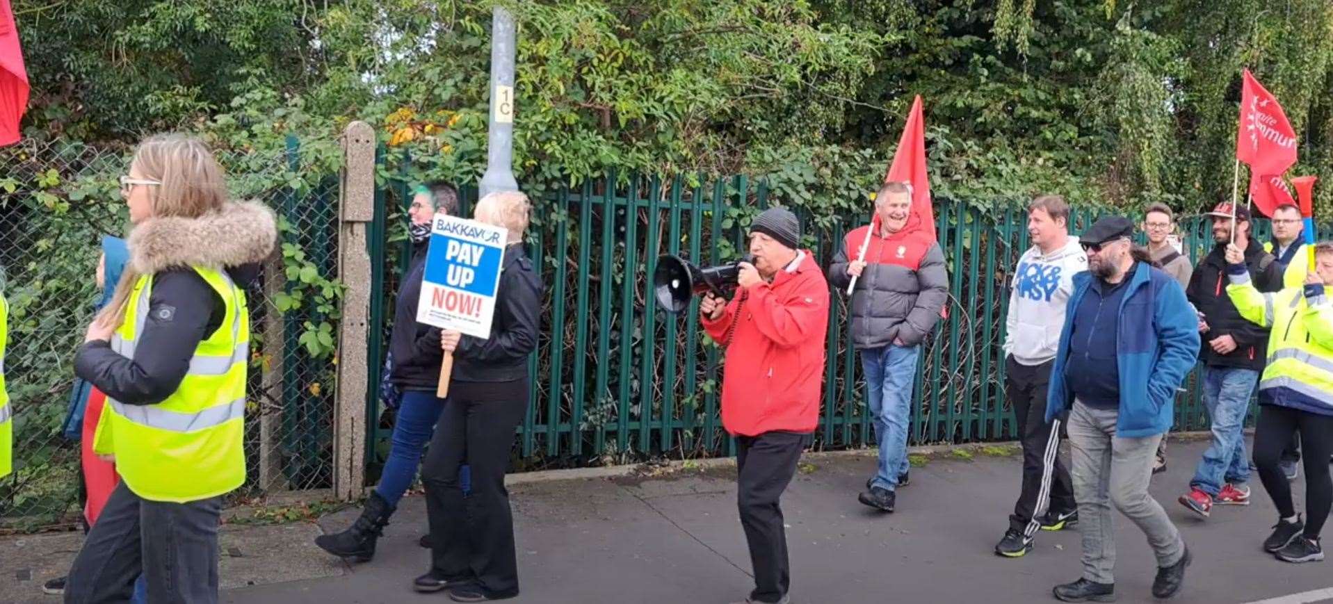 Bakkavor workers marched into Spalding town