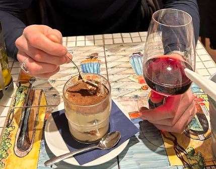 My partner was keen to tuck into the dessert - I didn't even get the chance to take a photo