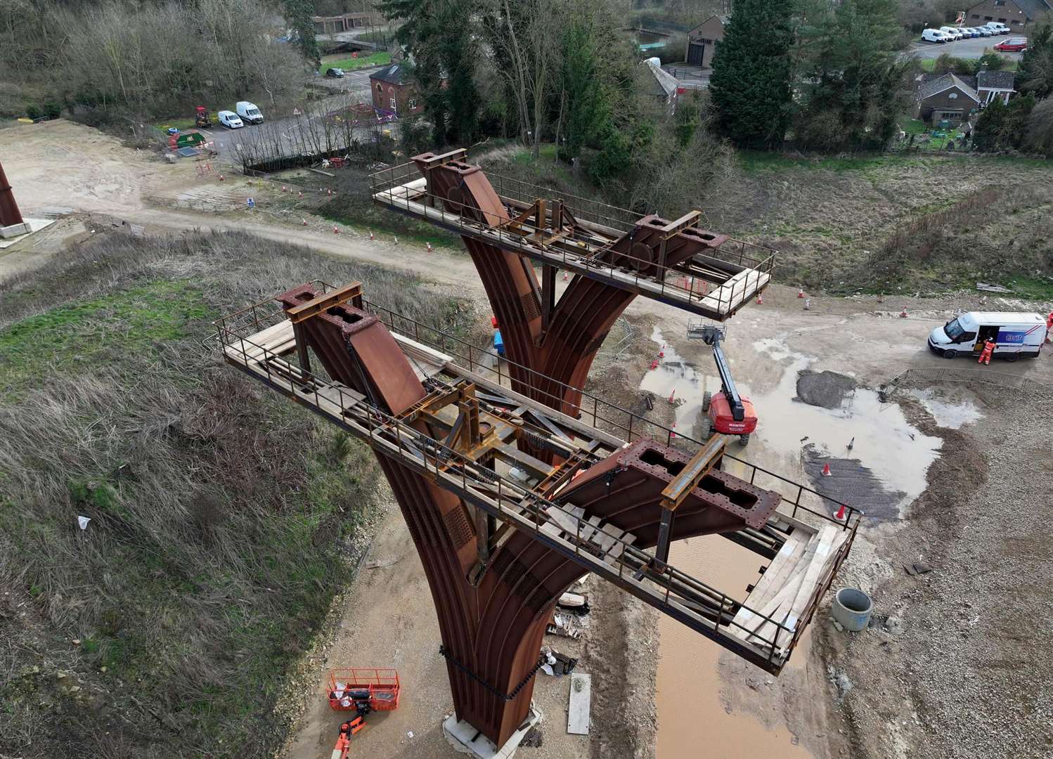 Previous images of work on Grantham's Southern Relief Road. Photo: Lincolnshire County Council
