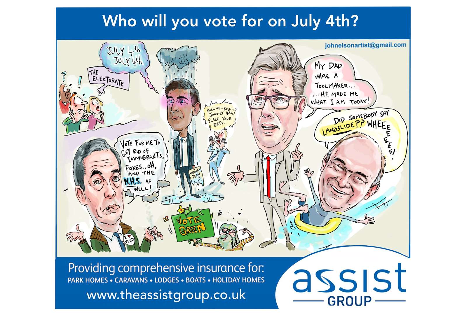 John Elson's cartoon is sponsored by the Assist Group