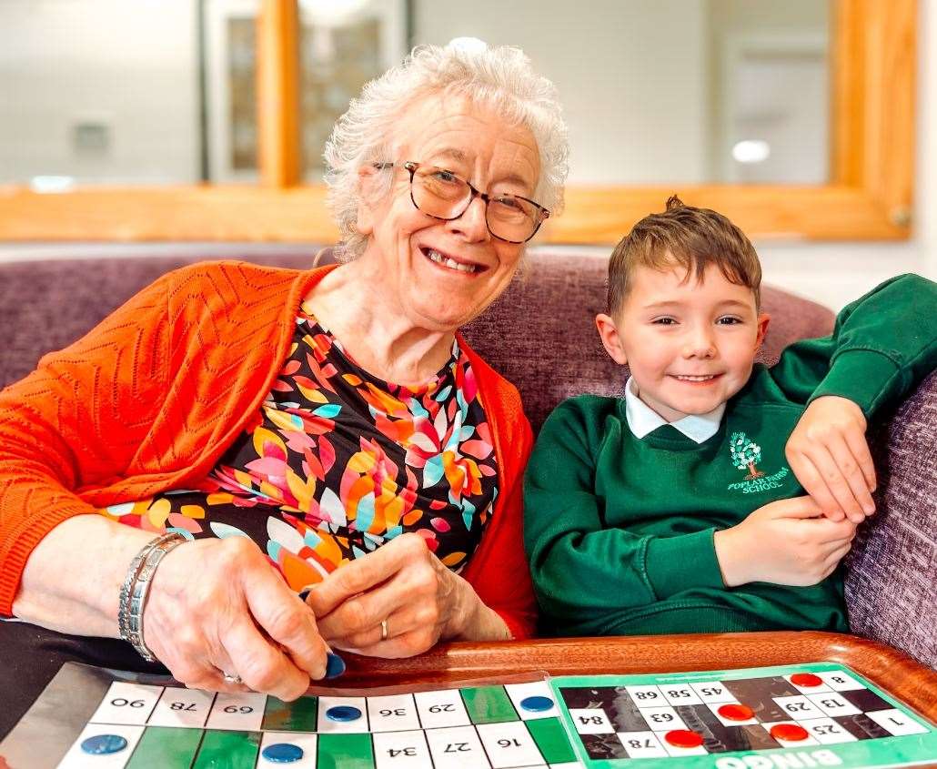Residents and the pupils had a fun time!