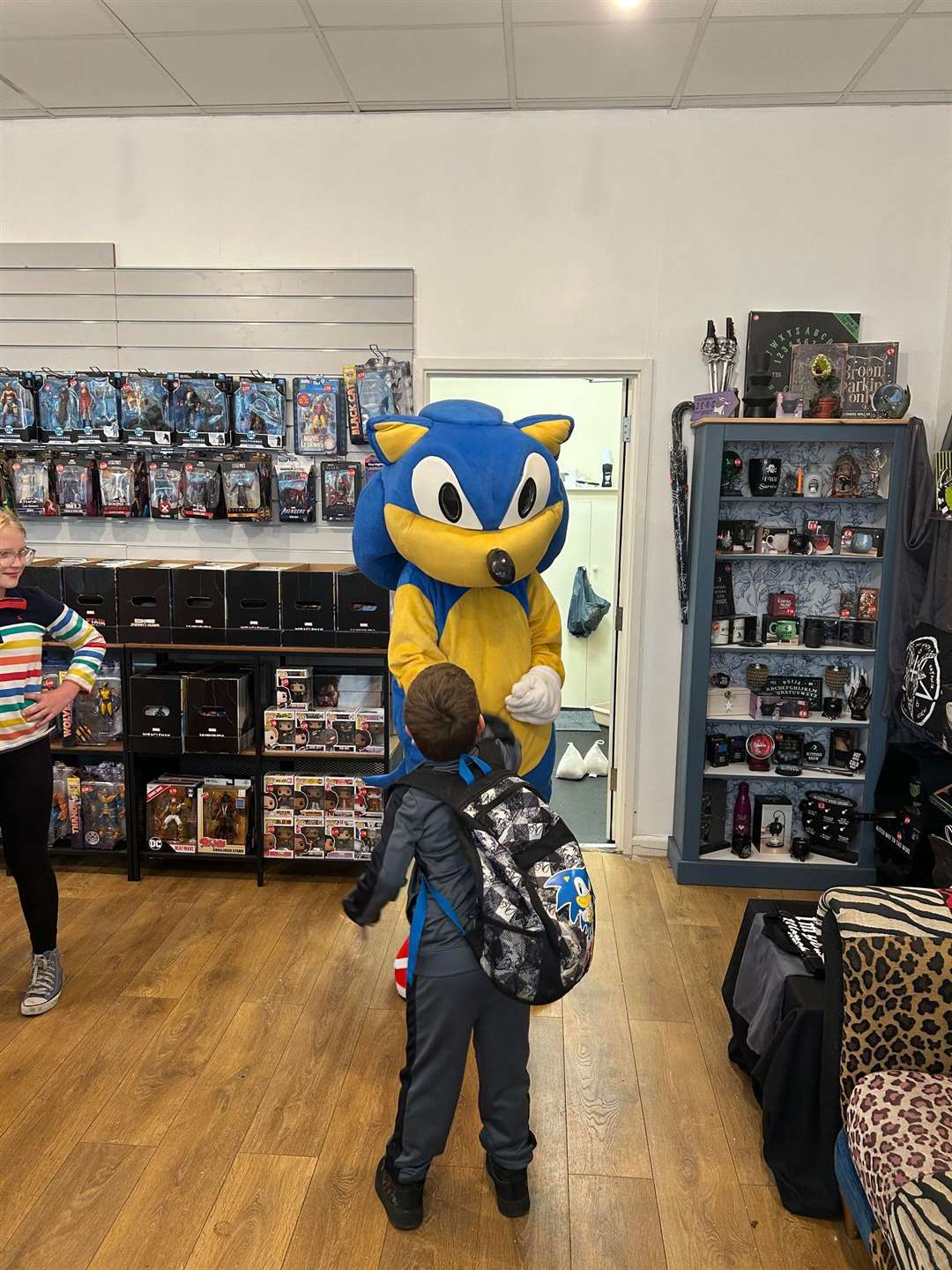 There was a real 'buzz' when the children met Sonic.