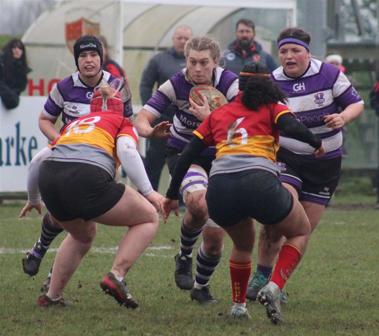 Action from Stamford Women's defeat at Peterborough. Photo: Darren Dolby