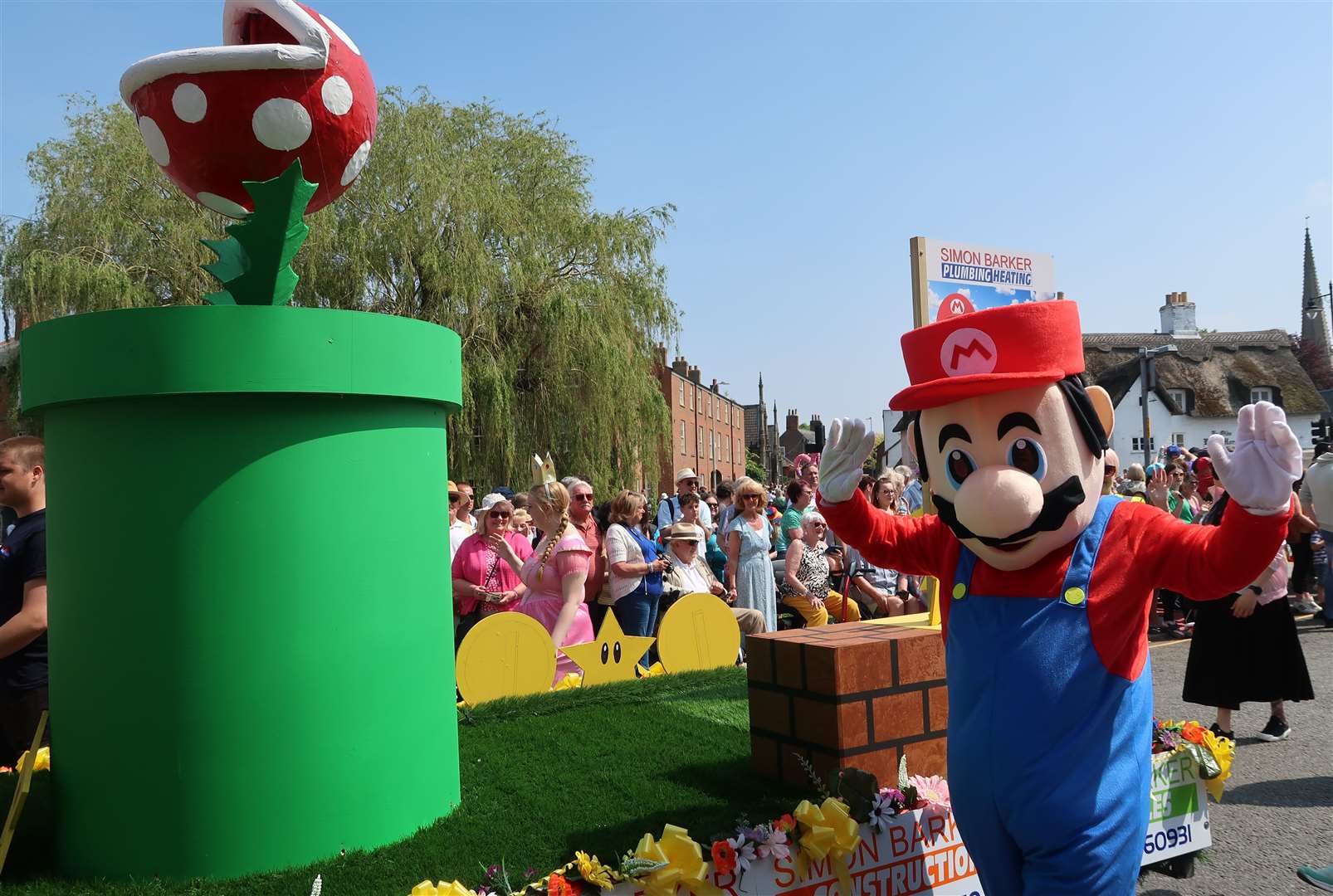 Simon Barker Plumbing and Heating's Super Mario float. Photo: Lorna O'Dwyer
