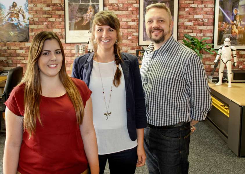 Some of the team, from left, Jodie Oakes, Roseline Ghiot and Tony Lee.