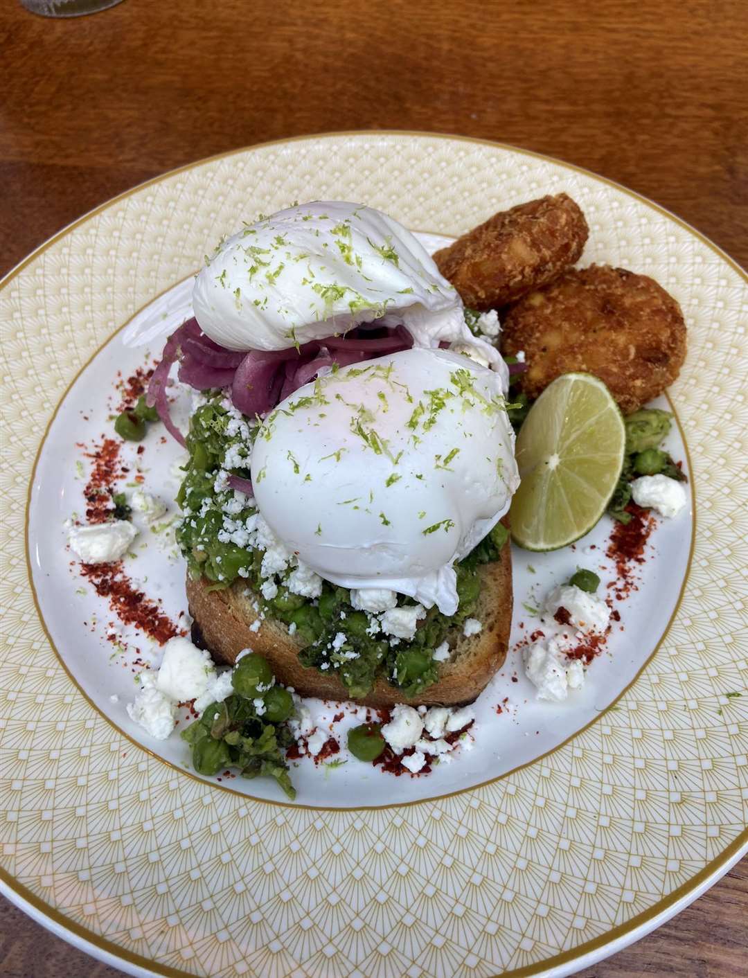 Cali brunch with a side of hash browns at the Cosy Club in Stamford