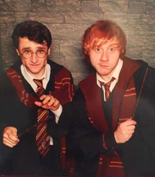 Lewis with fellow Harry Potter look-alike