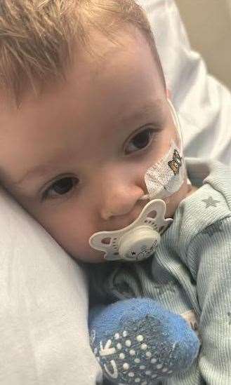 Oaklen Pearce has been in and out of hospital due to his unnamed rare genetic condition that affects his limbs. PHOTO: SUBMITTED