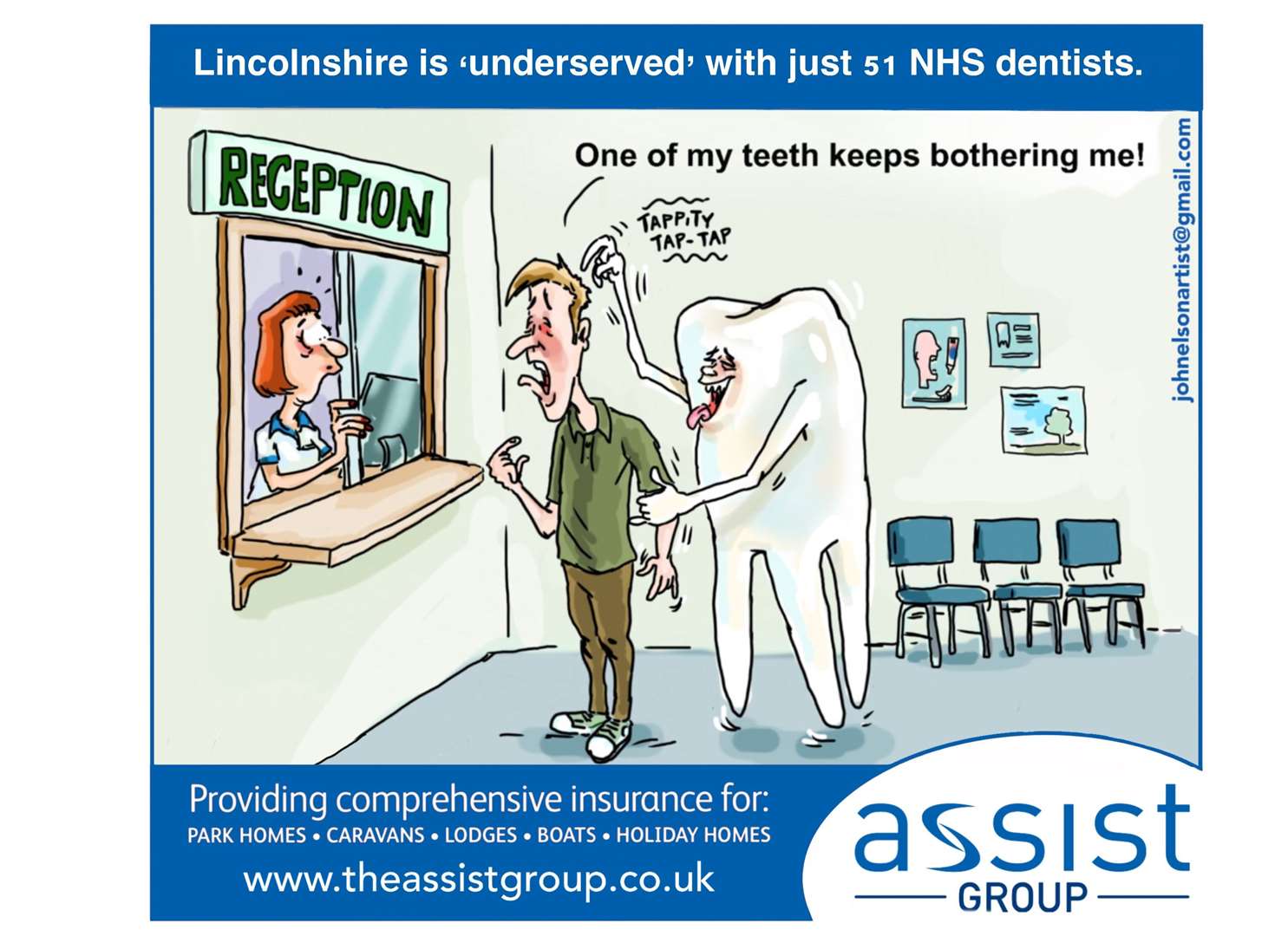 John Elson's cartoon is sponsored by the Assist Group
