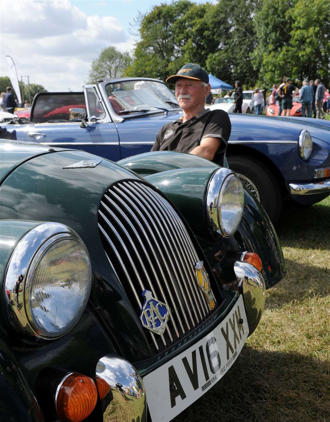 Tony Haggie with his Morgan. Photo: Chris Lowndes
