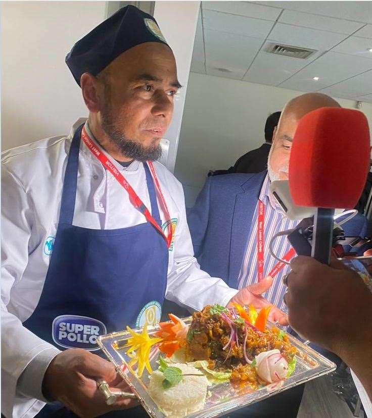 Abdul Hannan being interviewed at the competition
