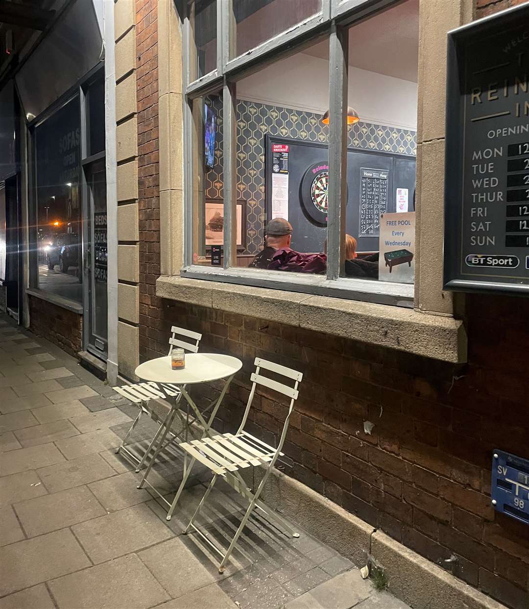 The smoking area
