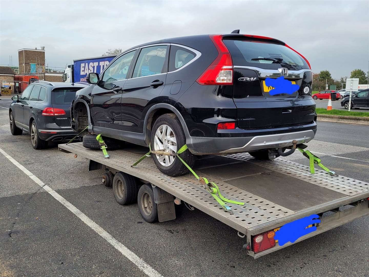 The vehicle was stopped by police on the A1 near Grantham.