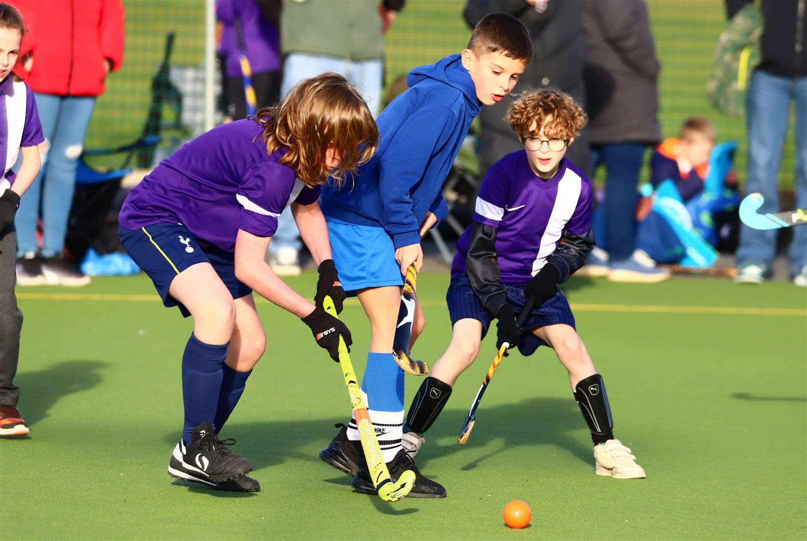 Action from the fourth of five primary school tournaments organised by Spalding Hockey Club. Photo: Nigel Cookson