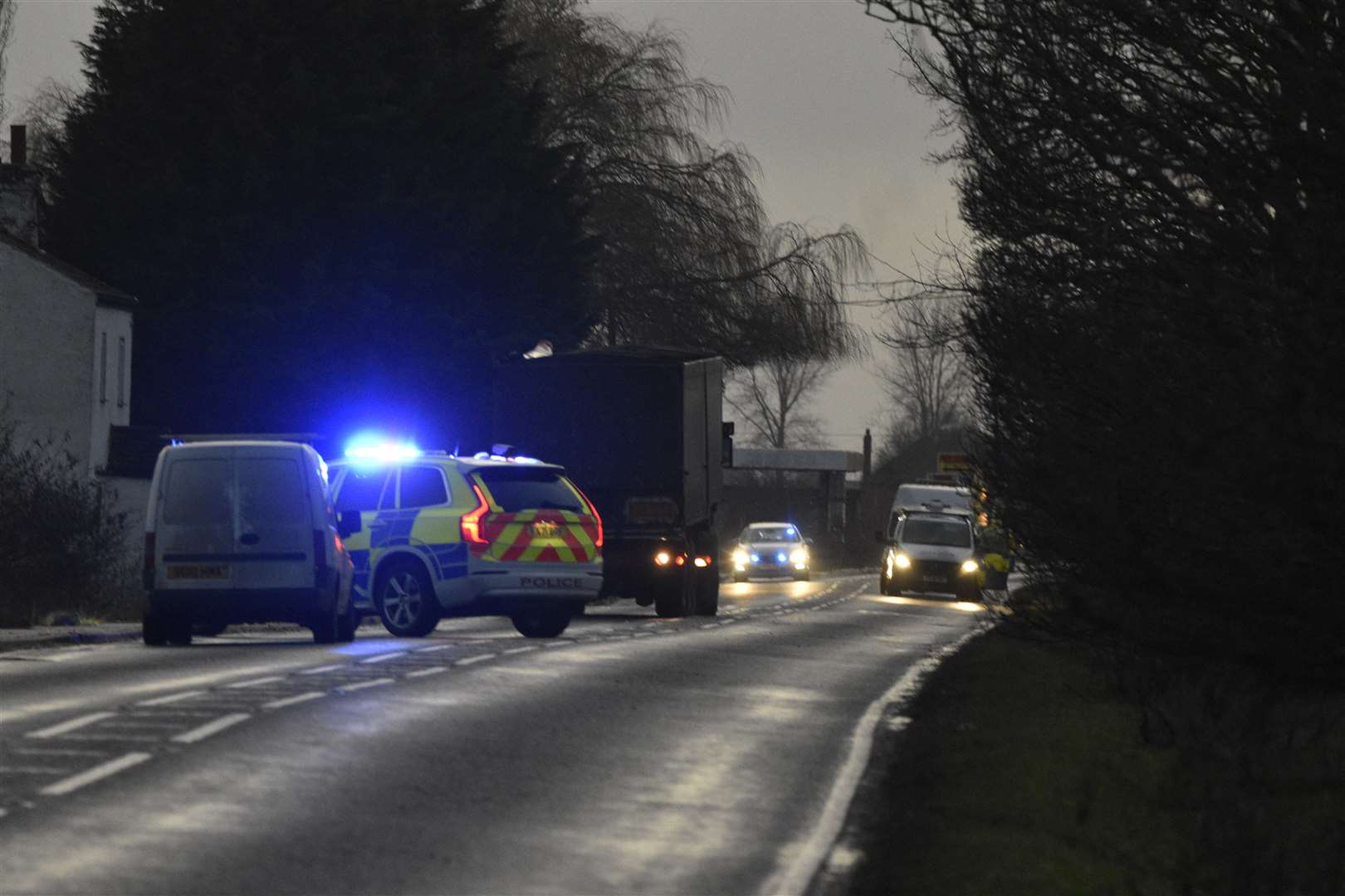 Emergency services near the accident scene. Photo: ROGER MORTISS (RSM Photography)