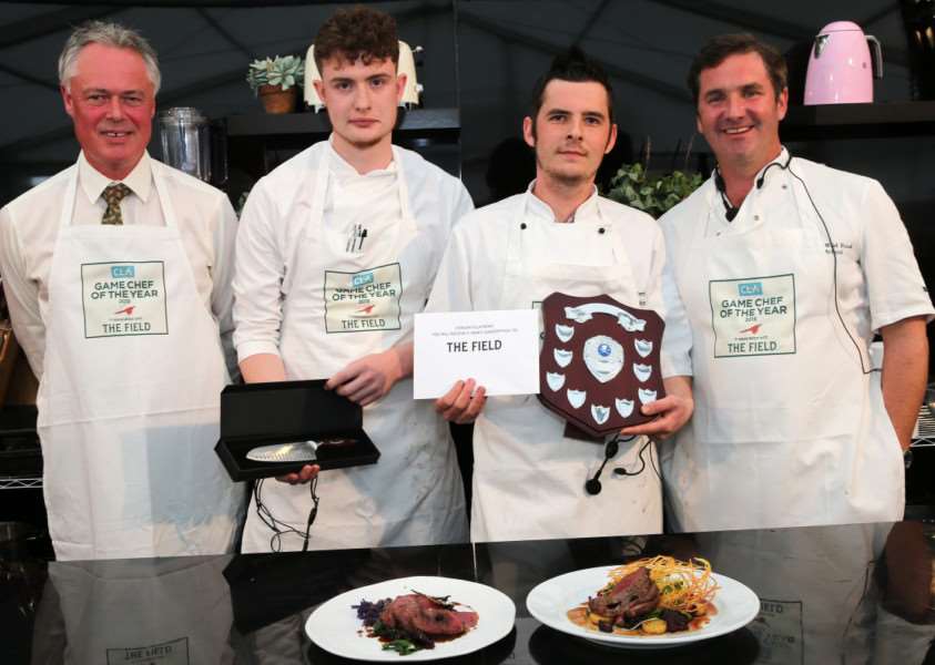 Jonathan Young Editor of The Field Magazine, Callam Bowmer (Rudding Park), Phil Kent (The William Cecil in Stamford), and chef Mike Robinson.