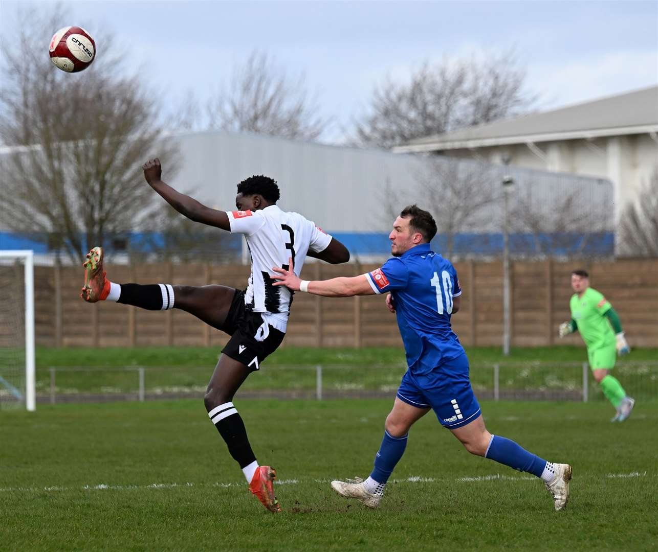 Action from Grantham's home draw with Sheffield on Saturday. Photo: Toby Roberts
