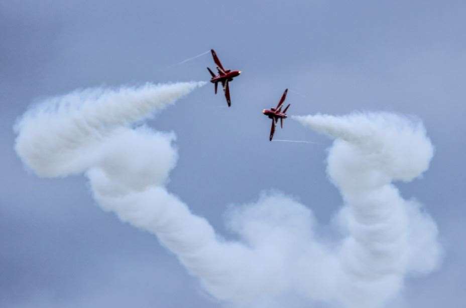 RAF Red Arrows Aerobatics Team. Photo: Royal Air Force. (61637150)