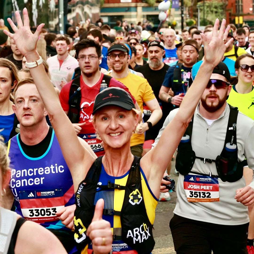 Lesley completed the Manchester Marathon last year, and hopes to do even better in Edinburgh in May