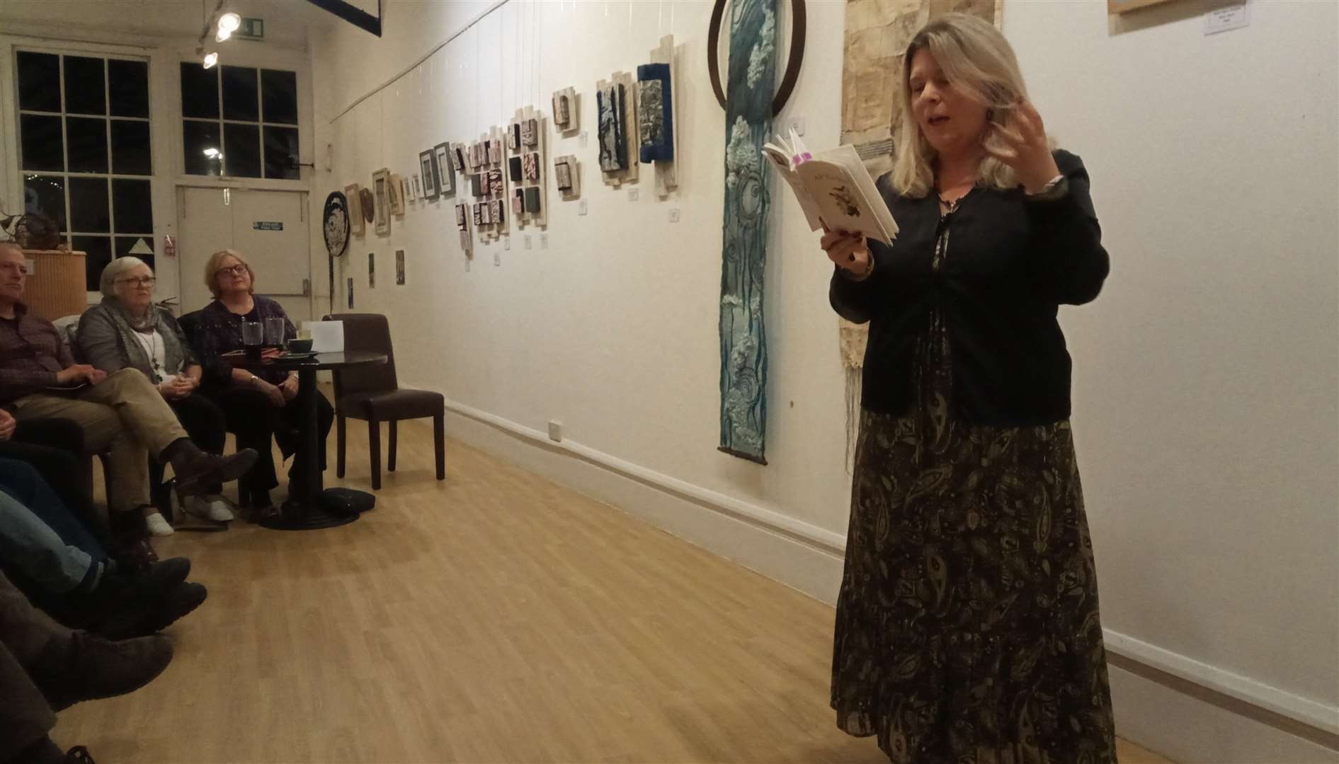 Caroline launched her first collection at the Pint of Poetry evening in Stamford