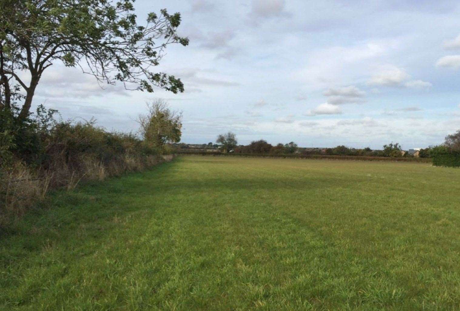 The plot of land near RAF Waddington. Photo: NKDC