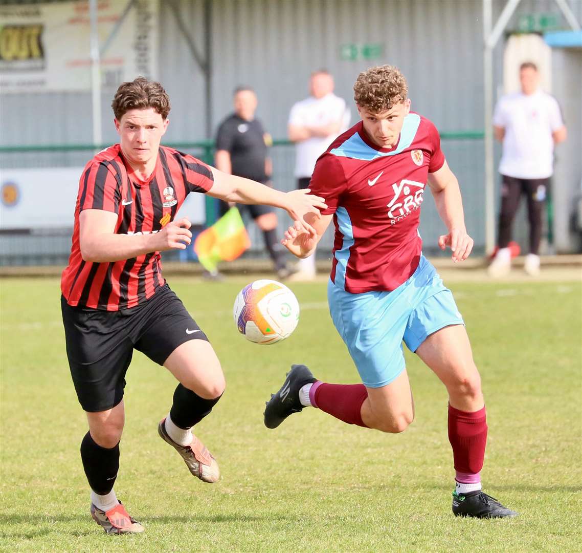 Action from Deeping Rangers' home win over Shirebrook Town. Photo: Jason Richardson