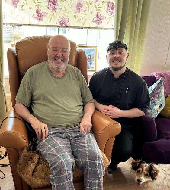 Joe Nicholls with one of his patients