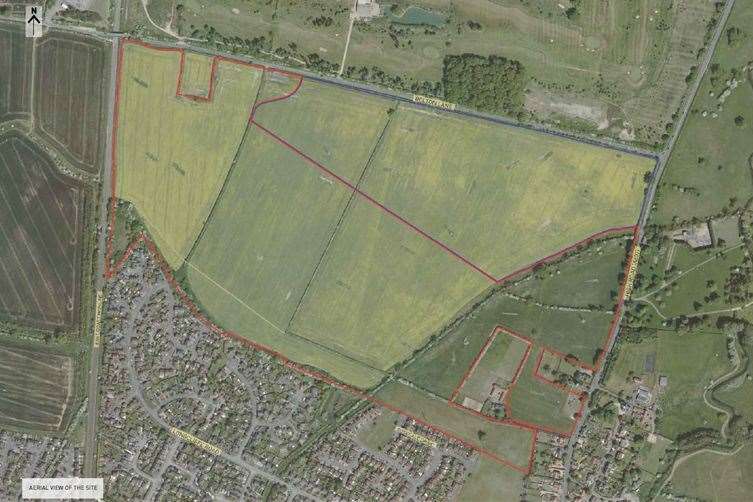 The land for 480 homes in Manthorpe Close. Photo: Allison Homes