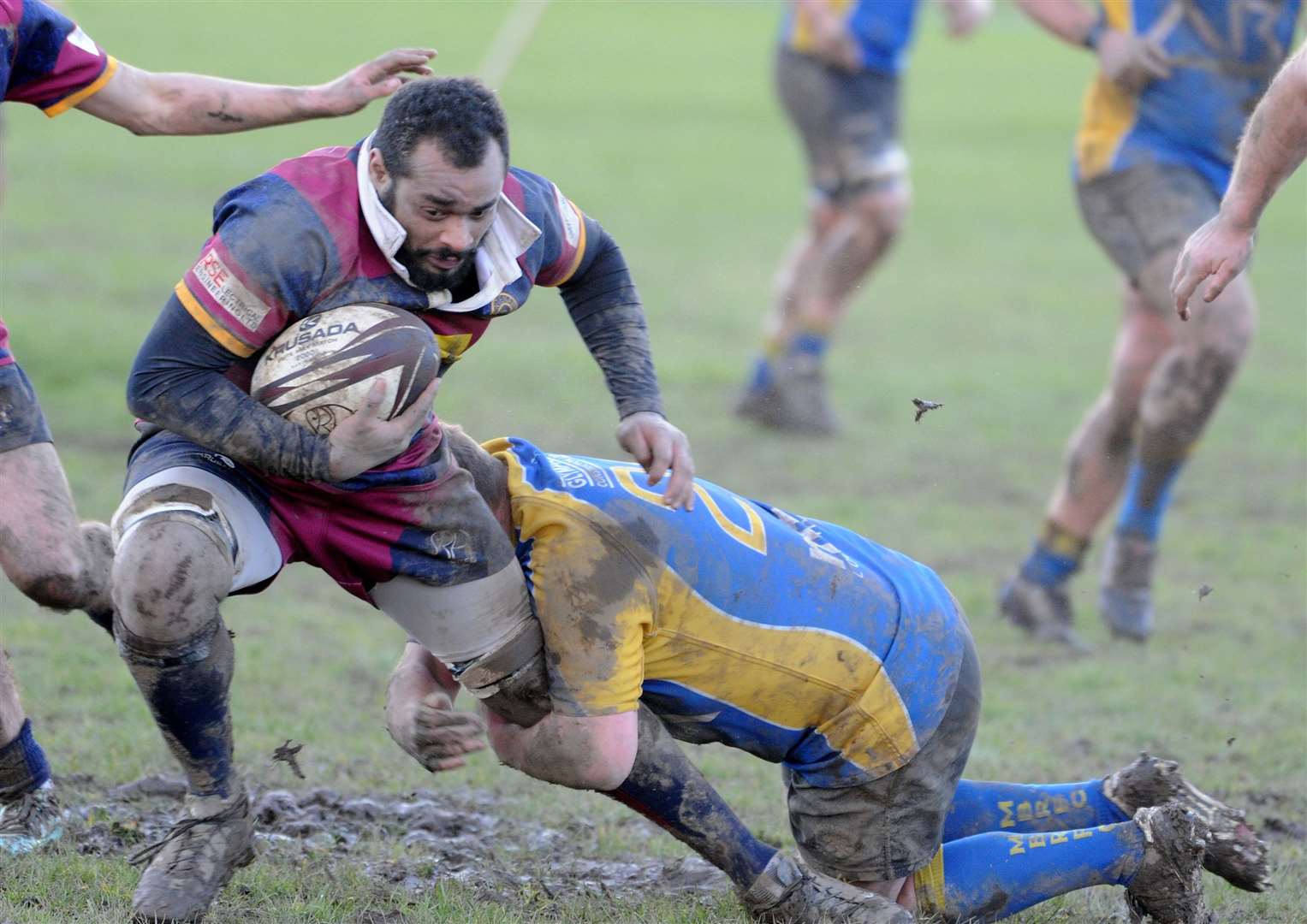 Action from Spalding's home defeat to Market Bosworth on Saturday. Photo: Chris Lowndes