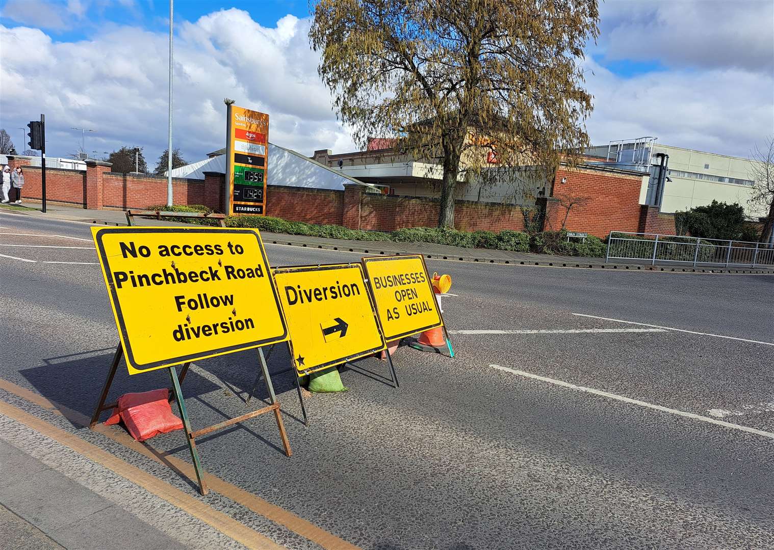 A diversion route for motorists to go down Swan Street