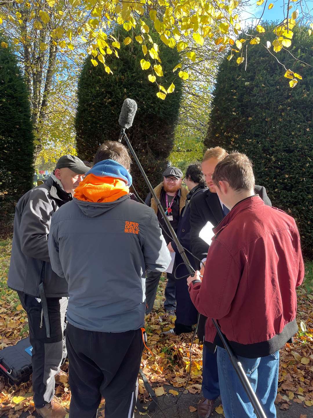Behind the scenes of Grantham College's remembrance-themed film.
