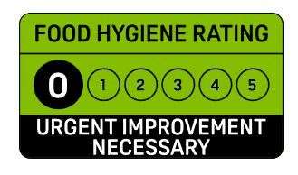 'Urgent improvement necessary' food hygiene rating