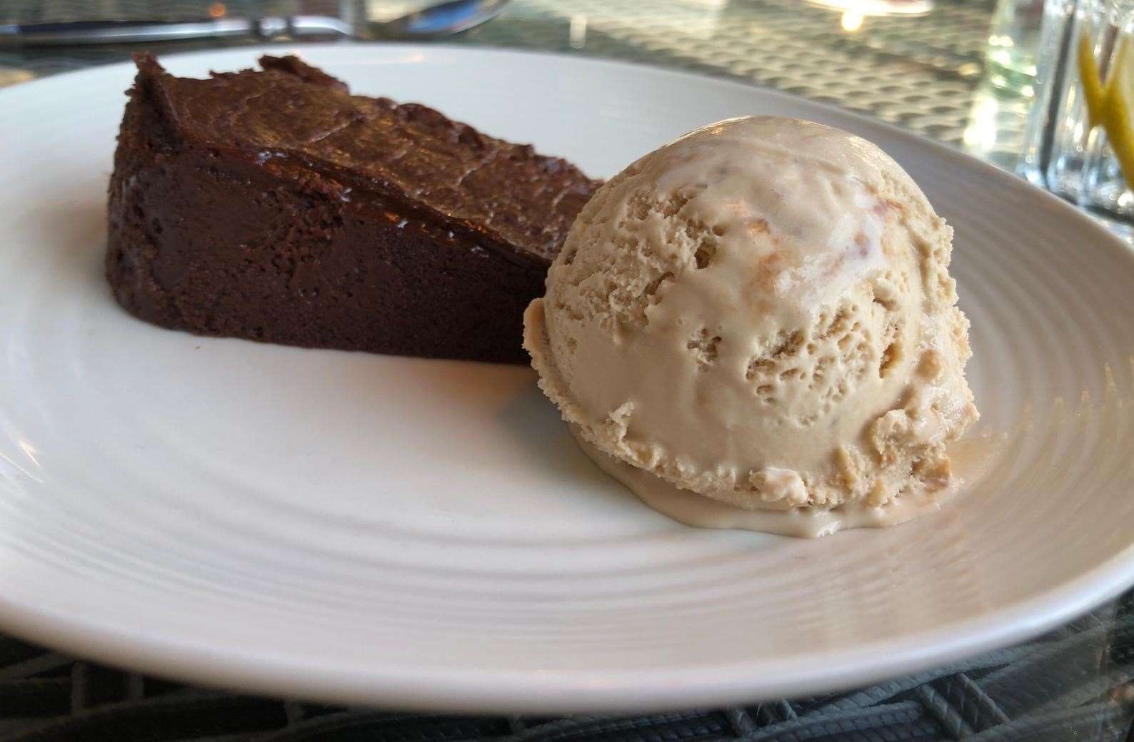 Prepare to meet your match, chocaholics - the Six Bells' Chocolate Nemesis dessert with salted caramel ice cream