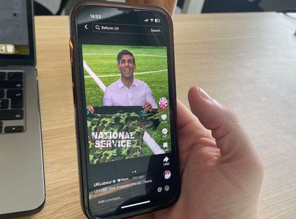 One of the Labour Party's latest Tik Tok videos | Photo: James Turner
