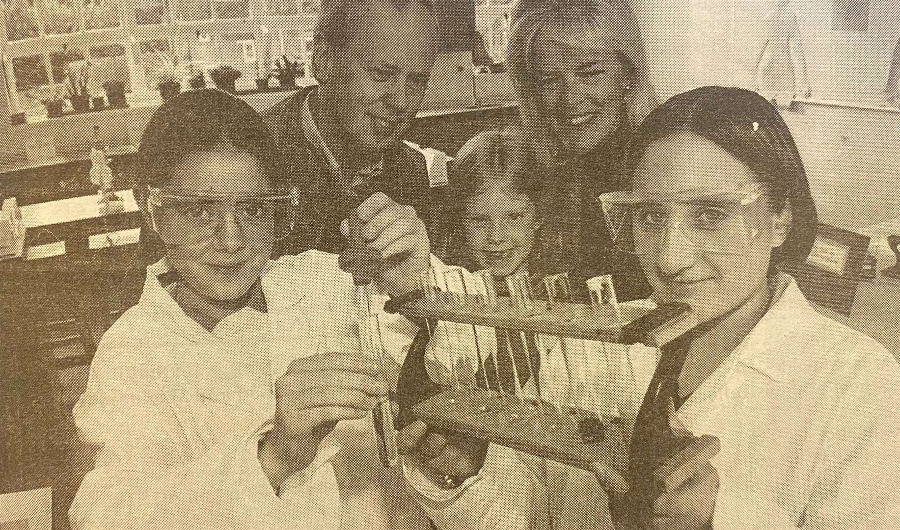 Visitors get a glimpse at Stamford High School 25 years ago.