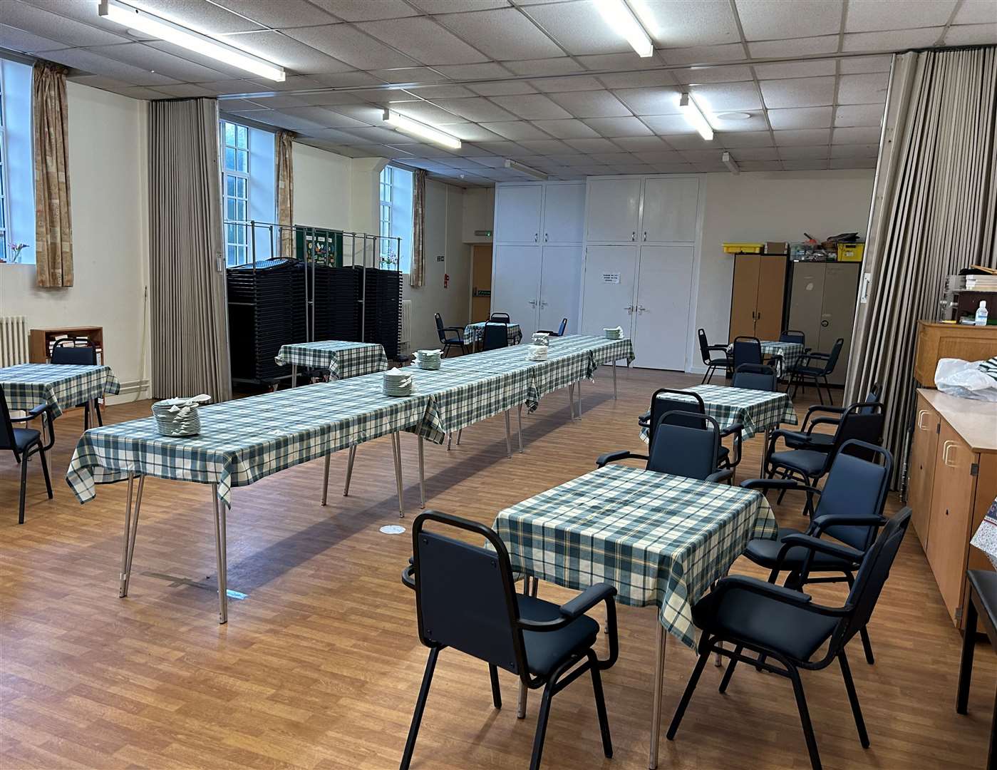 Inside the hall where the warm hub is held