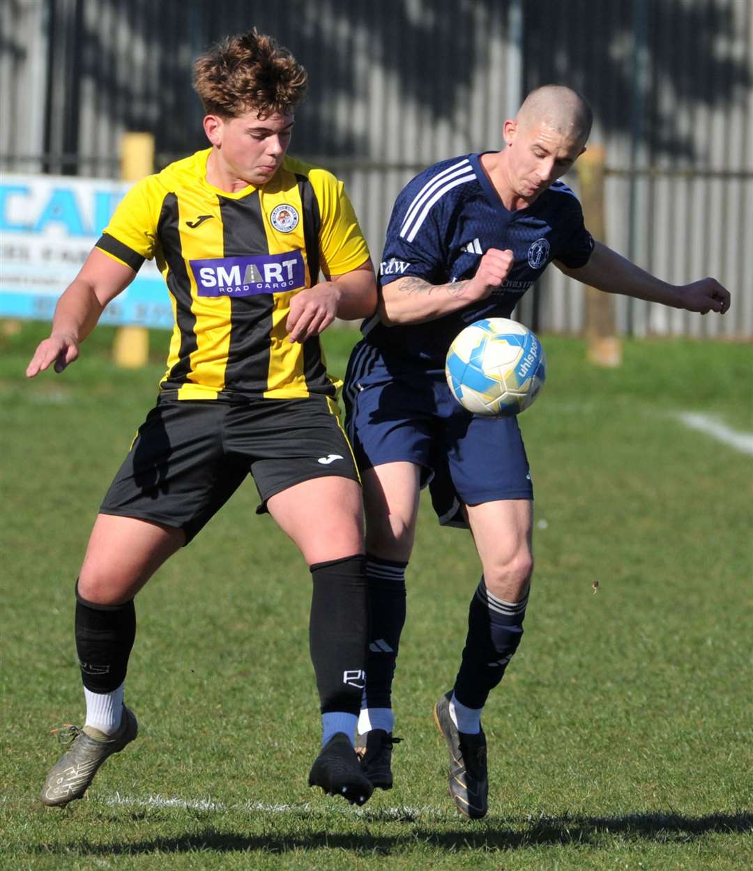 Action from Holbeach United Reserves' home game with Moulton Harrox at Carter's Park. Photo: Chris Lowndes
