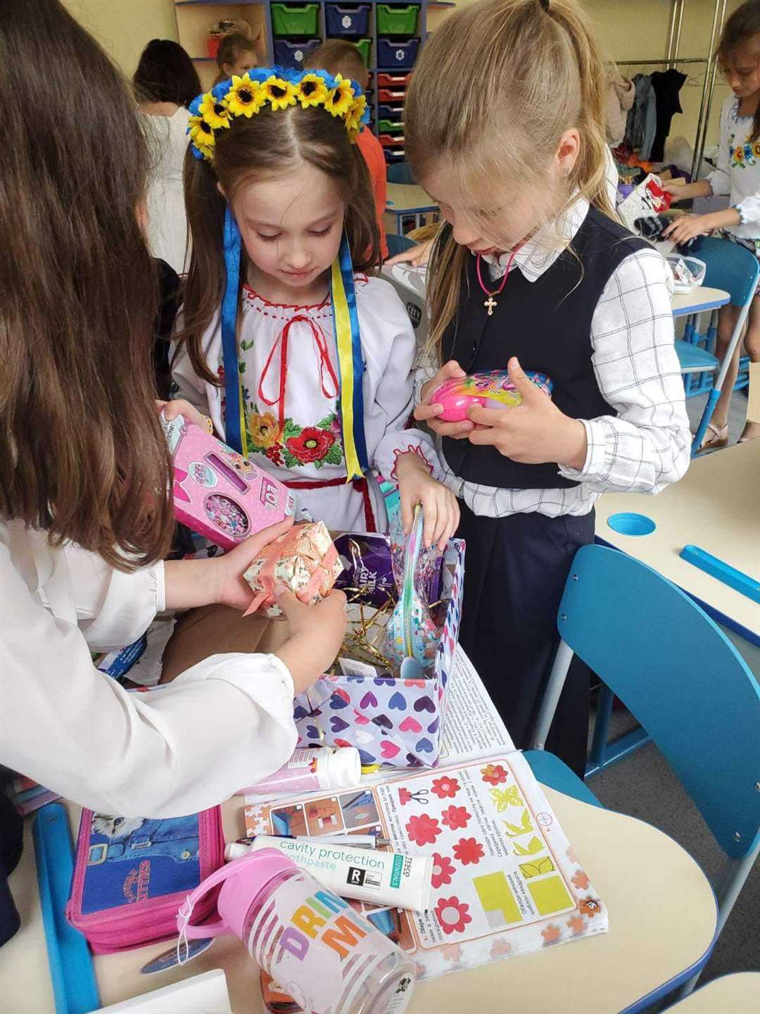 The group hope to deliver hundreds of children's giftboxes in the run-up to Christmas