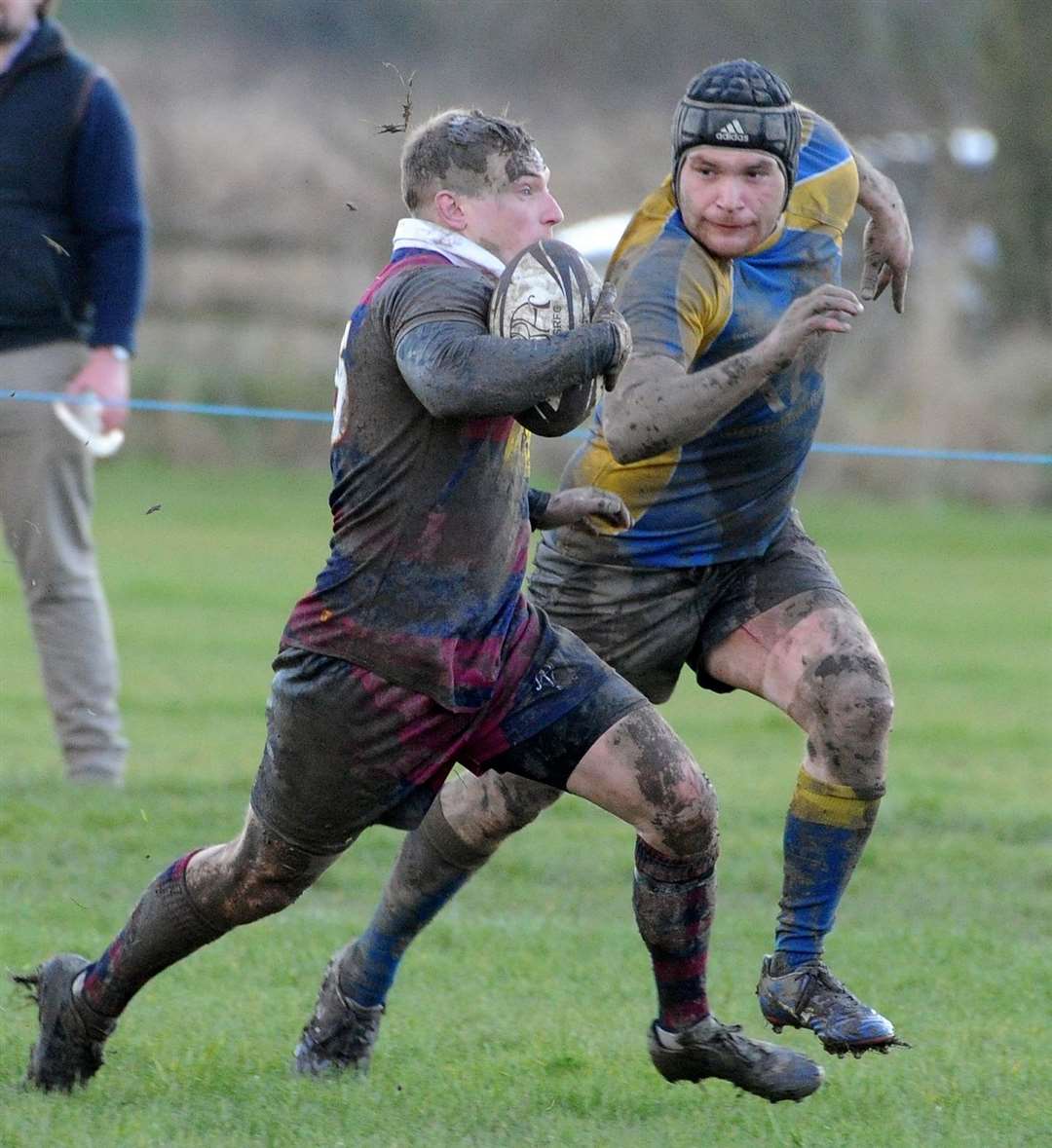 Action from Spalding's home defeat to Market Bosworth on Saturday. Photo: Chris Lowndes