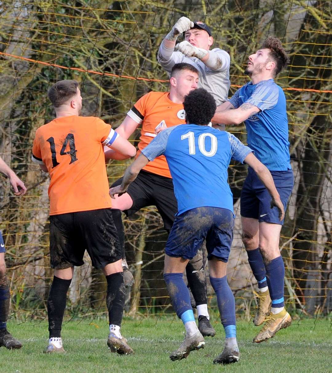 Action from Stamford Bels' draw at Whaplode Drove Rovers on Saturday. Photo: Chris Lowndes