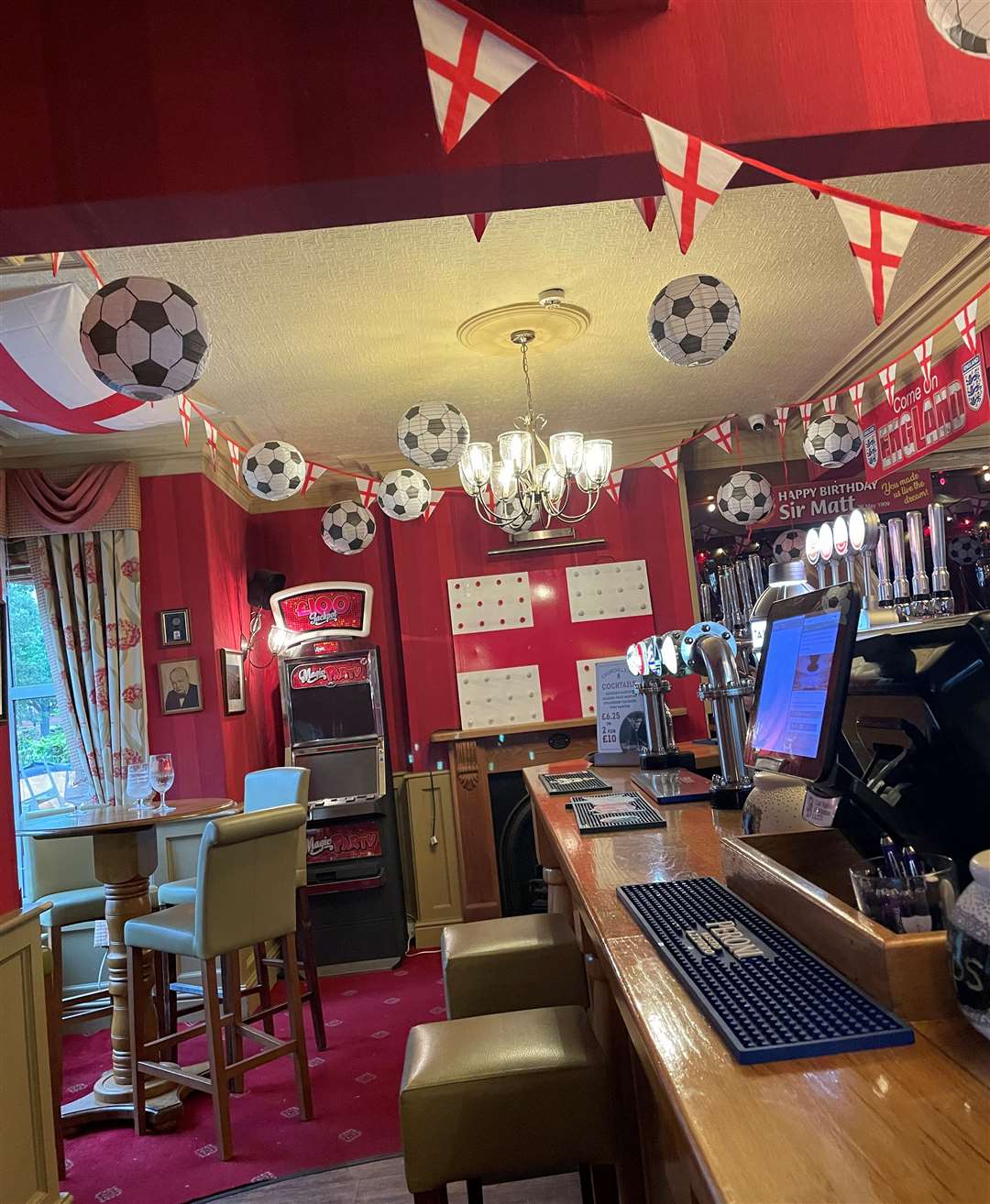 The bar area at Churchills