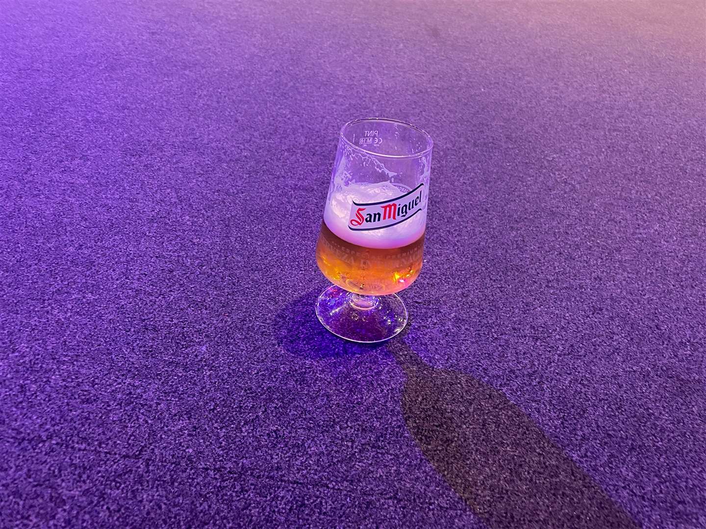 With a lack of tables I plonked my pint on the floor