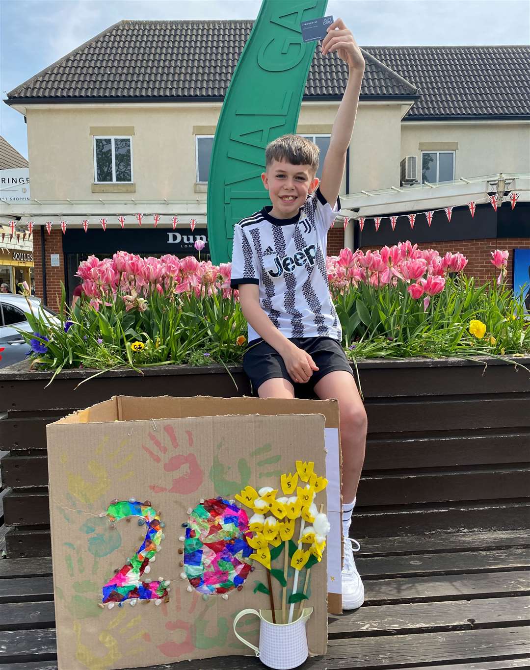 Freddie, 11, came second place and won a Springfield's gift card for £25