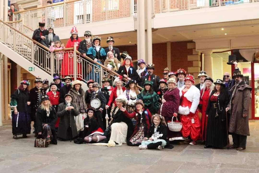 The Grantham Steampunk Society held their first ever Christmas event in the town. Photo: Angela Reeves