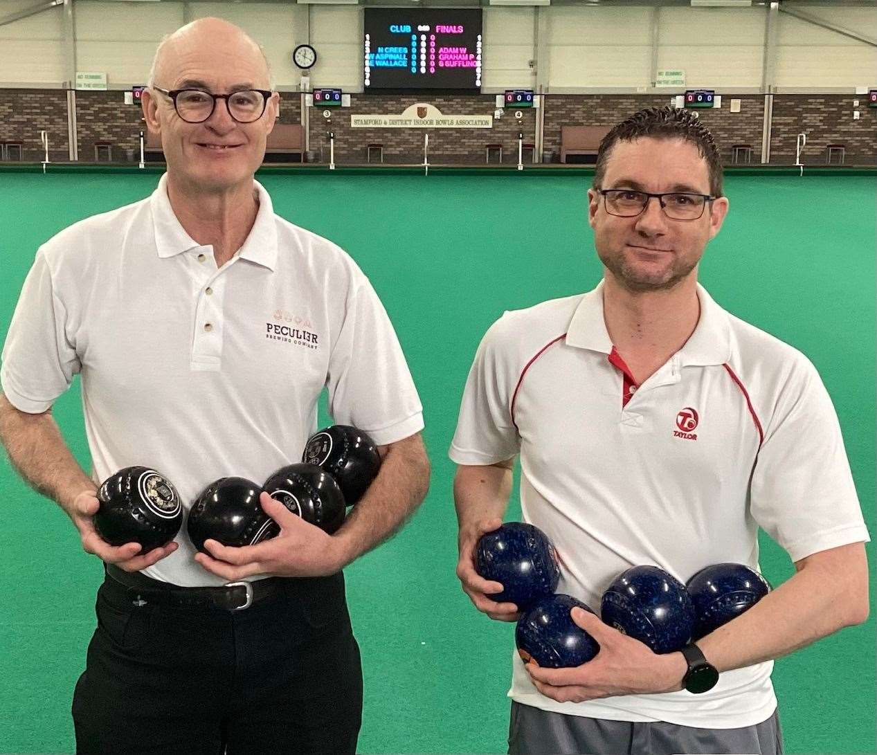 Neil Crees (left) and Adam Warrington - sets finalists