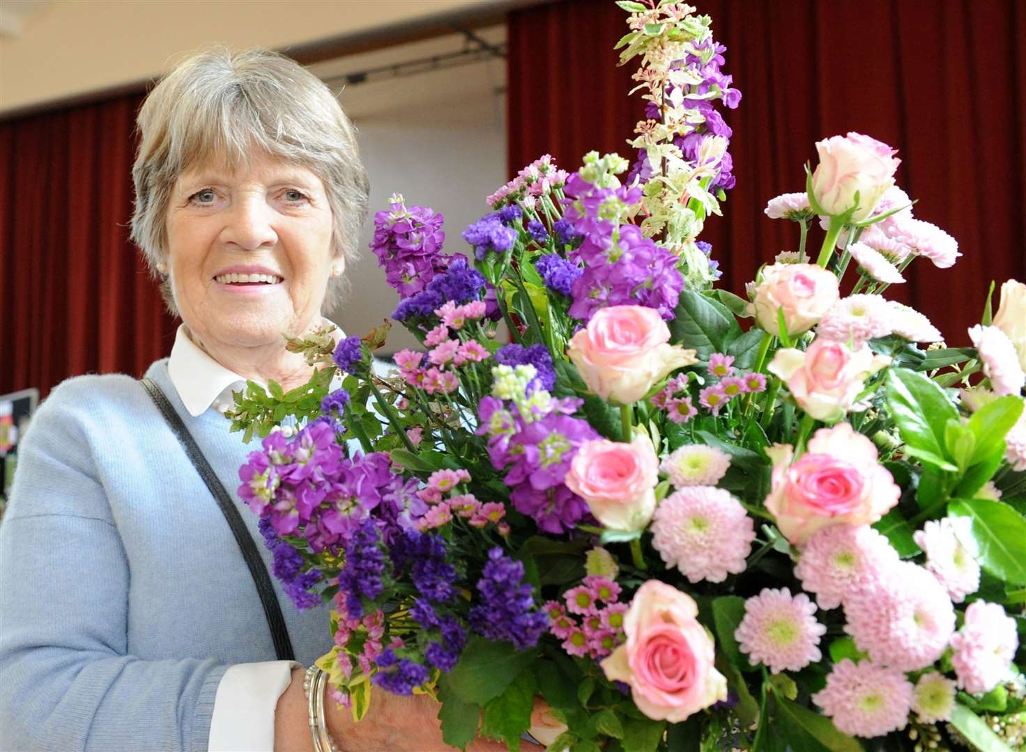 Kay Bamford won prizes for the best floral art