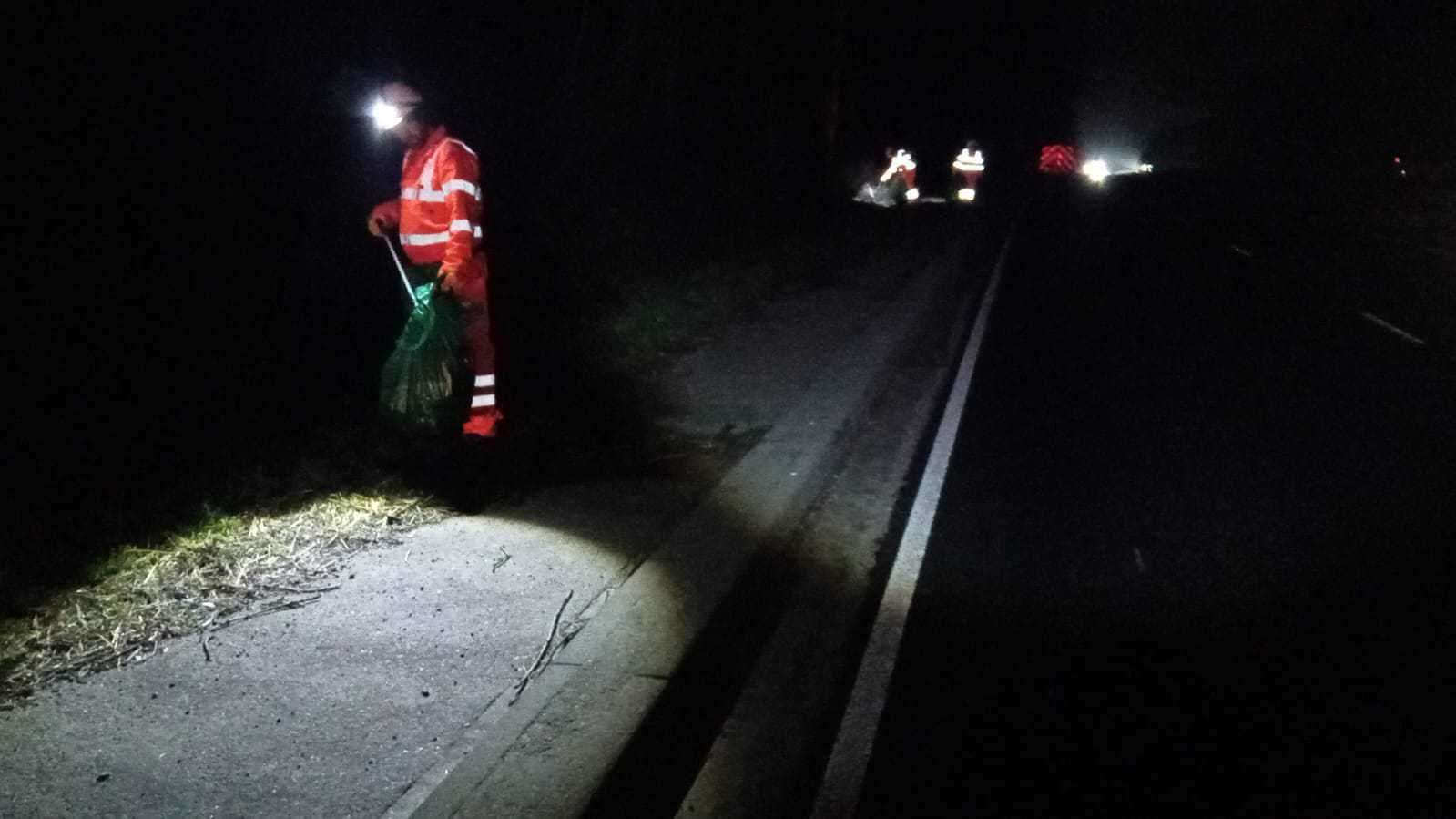 Litter picking by the A1