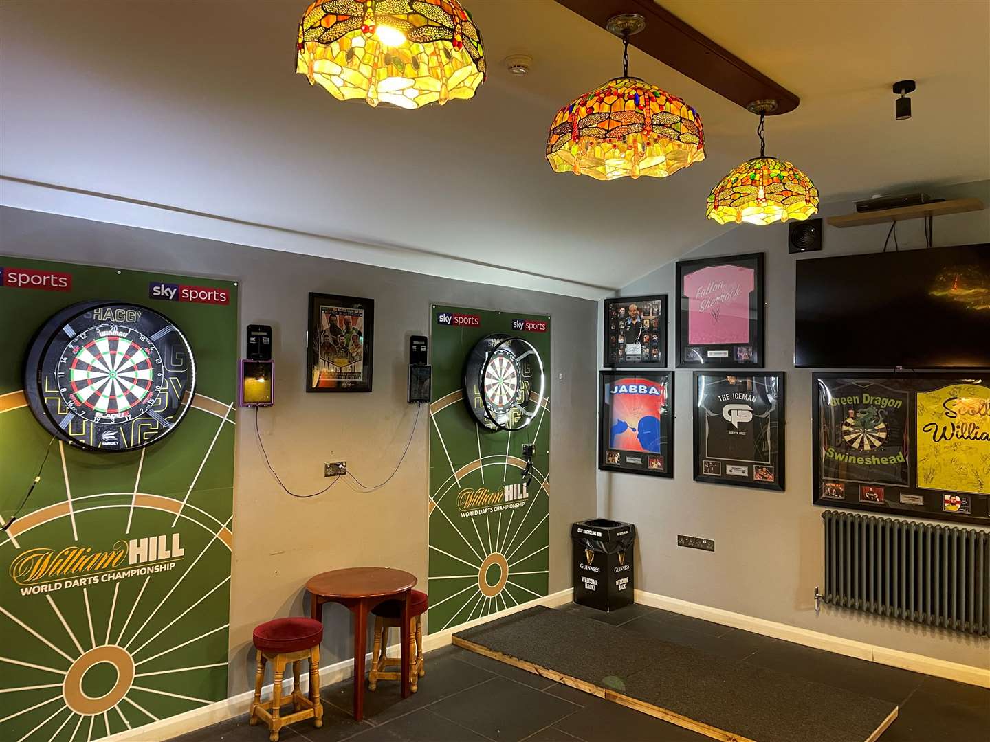 The Green Dragon's dedicated darts room