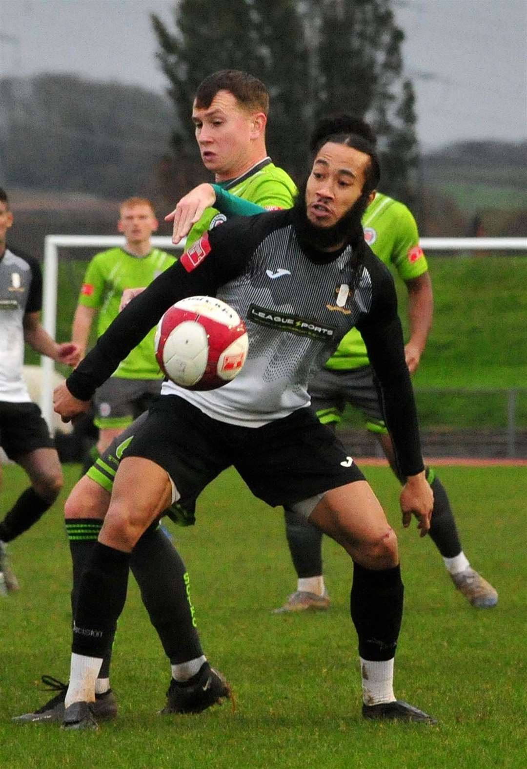 Jevin Seaton scored twice at Sutton Coldfield on Saturday. Photo: Chris Lowndes